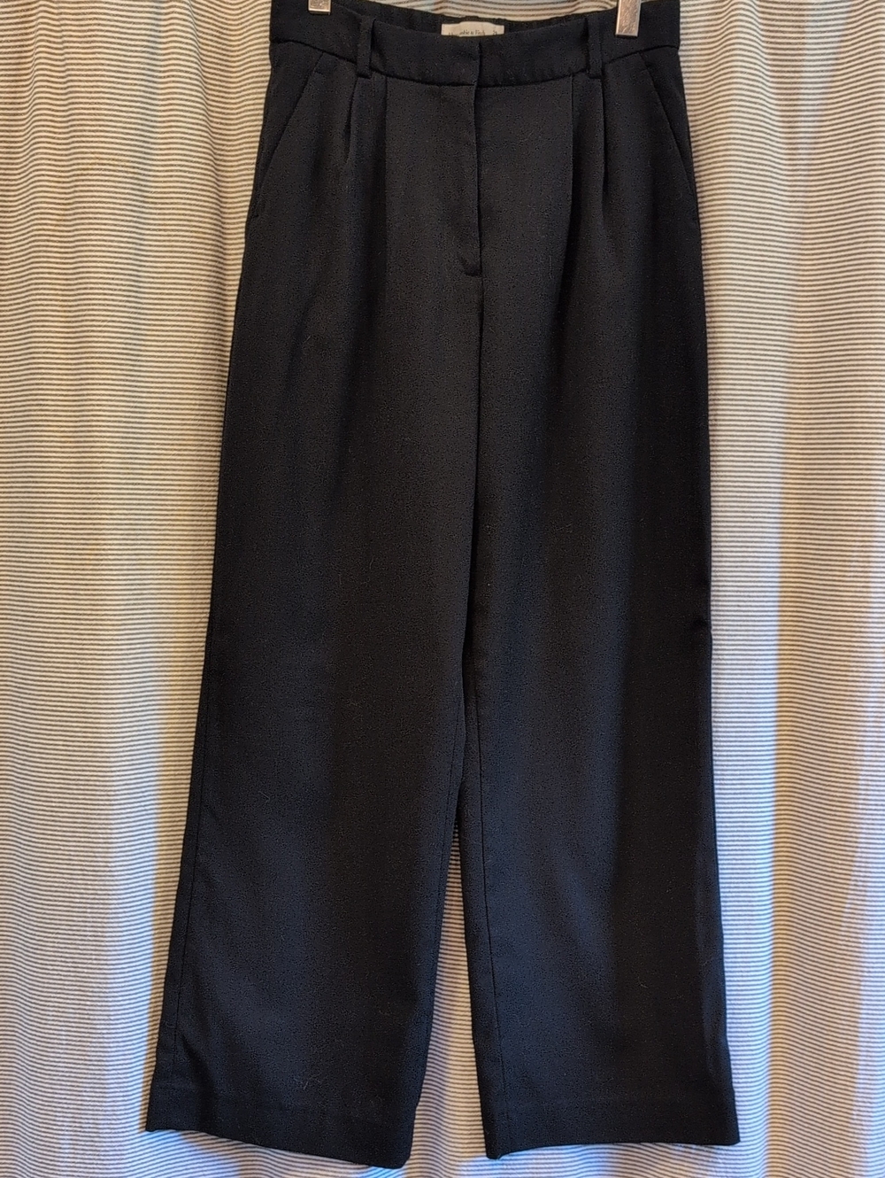 Abercrombie & Fitch Sloan curve love Black Wide-Leg Trousers
